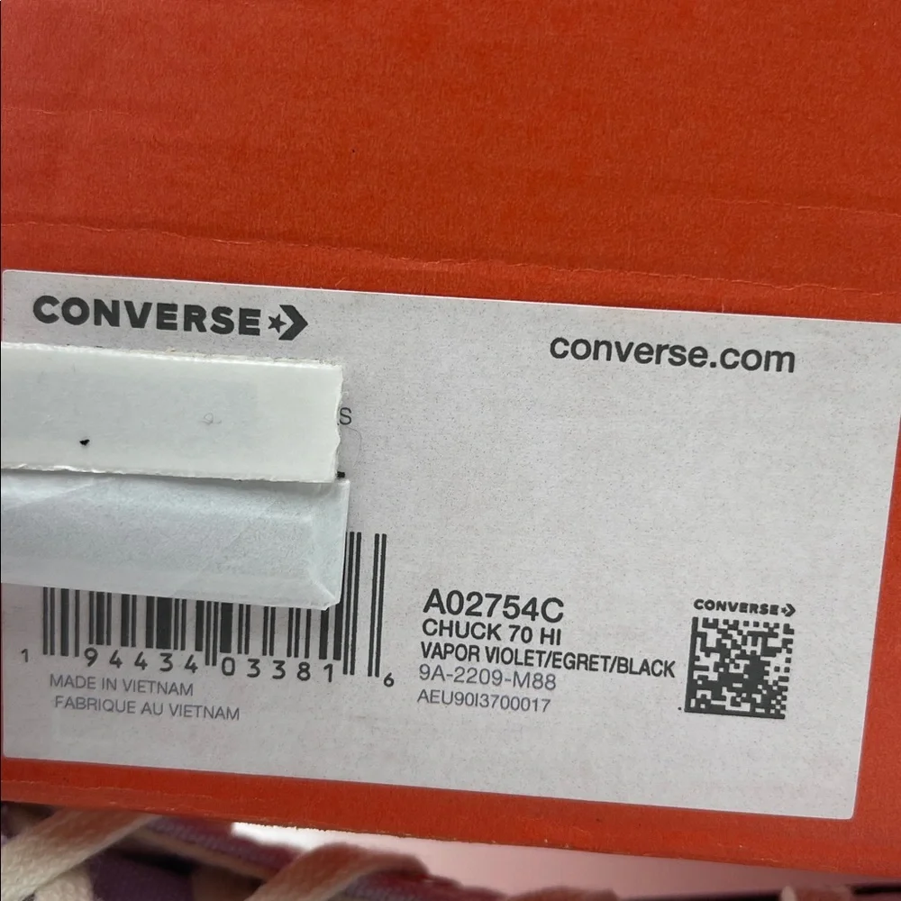 Converse Men’s A02754C CHUCK 70 HI VAPOR VIOLET/EGRET High-Top Sneakers Purple